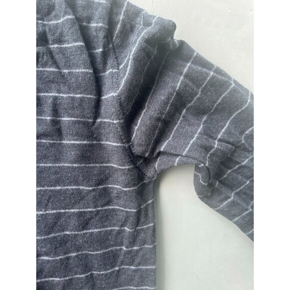 Marco Fiori Sweater Men's Size Large V-Neck Wool Striped Outdoor Black - Picture 4 of 8